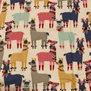 17"x40" Piece Llama Flannel Fabric